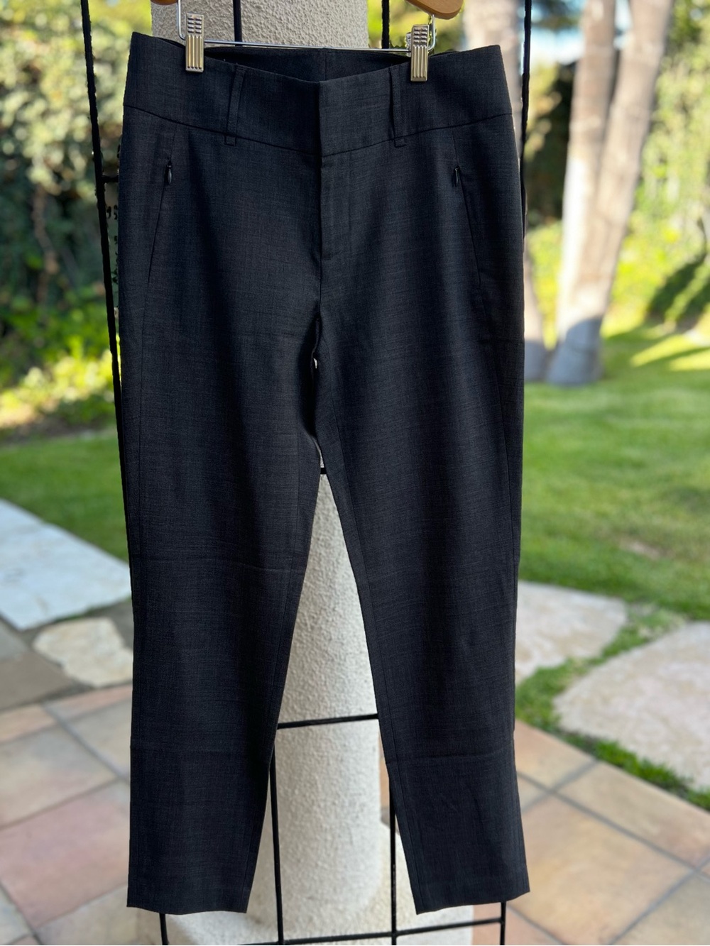 Rag & Bone x Bergdorf Goodman Charcoal Gray Tailored Ankle Trousers, size 2